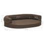 Colchón de cama de perro ergonómico aspecto lino marrón 75x53cm en Camas para perros | Comprar online en Foru.es