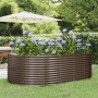 Jardinera arriate acero galvanizado marrón 212x140x68cm en Macetas y jardineras | Comprar online en Foru.es