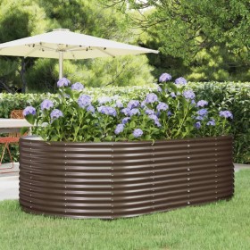 Jardinera arriate acero galvanizado marrón 212x140x68cm en Macetas y jardineras | Comprar online en Foru.es