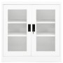 Armario de oficina de acero blanco 90x40x90 cm de vidaXL, Taquillas y armarios de almacenamiento - Ref: Foro24-335930, Precio...