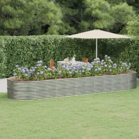 Jardinera arriate acero recubrimiento polvo plata 510x140x68 cm en Macetas y jardineras | Comprar online en Foru.es