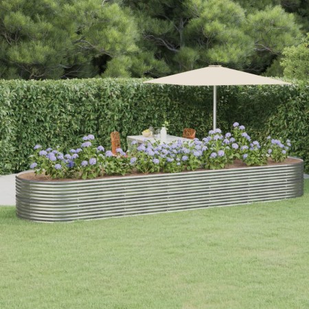 Jardinera arriate acero recubrimiento polvo plata 510x140x68 cm en Macetas y jardineras | Comprar online en Foru.es