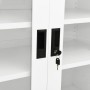 Armario de oficina de acero blanco 90x40x90 cm de vidaXL, Taquillas y armarios de almacenamiento - Ref: Foro24-335930, Precio...