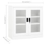Armario de oficina de acero blanco 90x40x90 cm de vidaXL, Taquillas y armarios de almacenamiento - Ref: Foro24-335930, Precio...