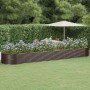 Jardinera arriate acero recubrimiento polvo marrón 584x140x68cm en Macetas y jardineras | Comprar online en Foru.es