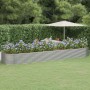 Jardinera arriate acero recubrimiento polvo plata 584x140x68 cm en Macetas y jardineras | Comprar online en Foru.es