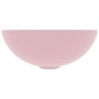Lavabo de cuarto de baño redondo cerámica rosa mate de vidaXL, Lavabos - Ref: Foro24-146977, Precio: 63,71 €, Descuento: %