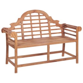 Banco de jardín madera maciza de teca 127x58,5x92,5 cm en Bancos de jardín | Comprar online en Foru.es
