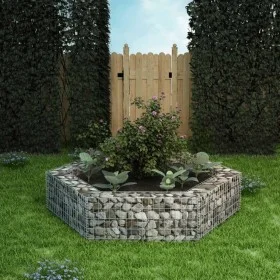 Arriate hexagonal de gaviones 200x173x40 cm de vidaXL, Maceteros y jardineras - Ref: Foro24-142536, Precio: 65,10 €, Descuent...