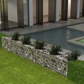 Gabion wall basket galvanized steel 300x30x50 cm by vidaXL, fence panels - Ref: Foro24-142538, Price: 60,92 €, Discount: %
