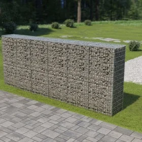 Gabionenwand mit verzinktem Stahldeckel 300x50x150 cm von vidaXL, Zaunpaneele - Ref: Foro24-143593, Preis: 221,07 €, Rabatt: %