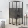Schwarze ESG-gestreifte Duschkabine 80x70x180 cm von vidaXL, Duschtüren - Ref: Foro24-151848, Preis: 241,66 €, Rabatt: %