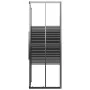 Schwarze ESG-gestreifte Duschkabine 80x70x180 cm von vidaXL, Duschtüren - Ref: Foro24-151848, Preis: 241,66 €, Rabatt: %