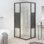 Schwarze ESG-gestreifte Duschkabine 80x70x180 cm von vidaXL, Duschtüren - Ref: Foro24-151848, Preis: 241,66 €, Rabatt: %