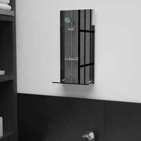 Espejo de pared con estante de vidrio templado 20x40 cm de vidaXL, Espejos - Ref: Foro24-249433, Precio: 18,11 €, Descuento: %