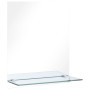 Espejo de pared con estante de vidrio templado 20x40 cm de vidaXL, Espejos - Ref: Foro24-249433, Precio: 19,86 €, Descuento: %