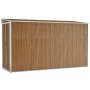 Cobertizo jardín pared acero galvanizado marrón 118x288x178 cm de vidaXL, Cobertizos - Ref: Foro24-316228, Precio: 250,13 €, ...