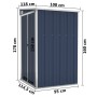Cobertizo de jardín de pared acero galvanizado 118x100x178 cm de vidaXL, Cobertizos - Ref: Foro24-316219, Precio: 133,77 €, D...