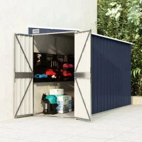 Cobertizo de jardín de pared acero galvanizado 118x288x178 cm de vidaXL, Cobertizos - Ref: Foro24-316227, Precio: 223,35 €, D...