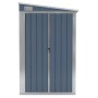 Cobertizo de jardín pared acero galvanizado gris 118x100x178 cm de vidaXL, Cobertizos - Ref: Foro24-316218, Precio: 152,76 €,...