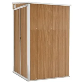 Cobertizo jardín pared acero galvanizado marrón 118x100x178 cm de vidaXL, Cobertizos - Ref: Foro24-316220, Precio: 129,83 €, ...