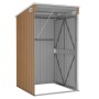 Cobertizo jardín pared acero galvanizado marrón 118x100x178 cm de vidaXL, Cobertizos - Ref: Foro24-316220, Precio: 137,42 €, ...