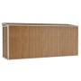 Cobertizo jardín pared acero galvanizado marrón 118x382x178 cm de vidaXL, Cobertizos - Ref: Foro24-316232, Precio: 269,84 €, ...