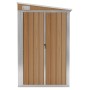 Cobertizo jardín pared acero galvanizado marrón 118x382x178 cm de vidaXL, Cobertizos - Ref: Foro24-316232, Precio: 269,84 €, ...