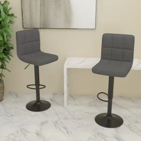 Kitchen stools 2 units dark gray fabric by vidaXL, Kitchen stools - Ref: Foro24-334281, Price: 118,29 €, Discount: %