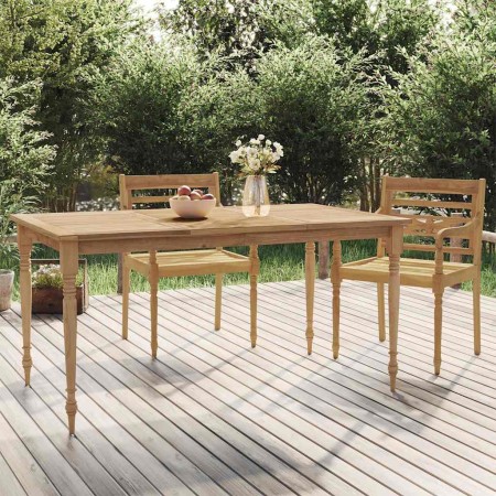 Mesa Batavia madera maciza de teca 150x90x75 cm en Mesas de jardín | Comprar online en Foru.es