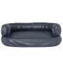 Cama para perros de espuma cuero sintético azul oscuro 60x42 cm en Camas para perros | Comprar online en Foru.es