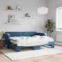Sofá cama nido con colchón terciopelo azul 80x200 cm de vidaXL, Camas y somieres - Ref: Foro24-3197079, Precio: 413,92 €, Des...