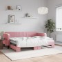 Sofá cama nido terciopelo rosa 80x200 cm de vidaXL, Camas y somieres - Ref: Foro24-3197059, Precio: 250,87 €, Descuento: %