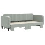 Sofá cama nido terciopelo gris claro 80x200 cm de vidaXL, Camas y somieres - Ref: Foro24-3197056, Precio: 250,46 €, Descuento: %