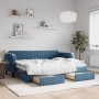 Sofá cama nido con cajones terciopelo azul 80x200 cm de vidaXL, Camas y somieres - Ref: Foro24-3197103, Precio: 286,20 €, Des...