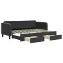 Sofá cama nido con cajones terciopelo negro 80x200 cm de vidaXL, Camas y somieres - Ref: Foro24-3197108, Precio: 284,42 €, De...
