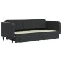 Sofá cama nido con cajones terciopelo negro 80x200 cm de vidaXL, Camas y somieres - Ref: Foro24-3197108, Precio: 284,42 €, De...