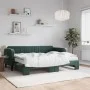 Sofá cama nido con colchón terciopelo verde oscuro 80x200 cm de vidaXL, Camas y somieres - Ref: Foro24-3197082, Precio: 414,6...
