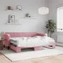 Sofá cama nido con colchón terciopelo rosa 80x200 cm de vidaXL, Camas y somieres - Ref: Foro24-3197083, Precio: 414,01 €, Des...