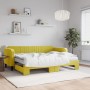 Sofá cama nido con cajones terciopelo amarillo 80x200 cm de vidaXL, Camas y somieres - Ref: Foro24-3197085, Precio: 407,15 €,...