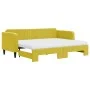 Sofá cama nido con cajones terciopelo amarillo 80x200 cm de vidaXL, Camas y somieres - Ref: Foro24-3197085, Precio: 407,26 €,...