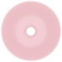 Lavabo de cuarto de baño redondo cerámica rosa mate de vidaXL, Lavabos - Ref: Foro24-146977, Precio: 63,71 €, Descuento: %