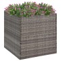 Jardinera ratán sintético gris 80x80x80 cm en Macetas y jardineras | Comprar online en Foru.es