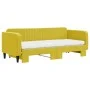 Sofá cama nido con cajones terciopelo amarillo 80x200 cm de vidaXL, Camas y somieres - Ref: Foro24-3197085, Precio: 407,26 €,...
