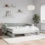 Sofá cama nido con colchón terciopelo gris claro 80x200 cm de vidaXL, Camas y somieres - Ref: Foro24-3197080, Precio: 421,98 ...