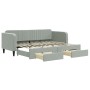 Sofá cama nido con cajones terciopelo gris claro 80x200 cm de vidaXL, Camas y somieres - Ref: Foro24-3197104, Precio: 290,51 ...