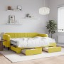 Sofá cama nido con cajones terciopelo amarillo 80x200 cm de vidaXL, Camas y somieres - Ref: Foro24-3197133, Precio: 444,00 €,...