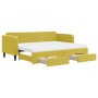 Sofá cama nido con cajones terciopelo amarillo 80x200 cm de vidaXL, Camas y somieres - Ref: Foro24-3197133, Precio: 444,00 €,...