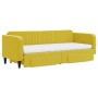 Sofá cama nido con cajones terciopelo amarillo 80x200 cm de vidaXL, Camas y somieres - Ref: Foro24-3197133, Precio: 444,00 €,...