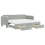 Sofá cama nido con cajones terciopelo gris claro 80x200 cm de vidaXL, Camas y somieres - Ref: Foro24-3197128, Precio: 457,33 ...